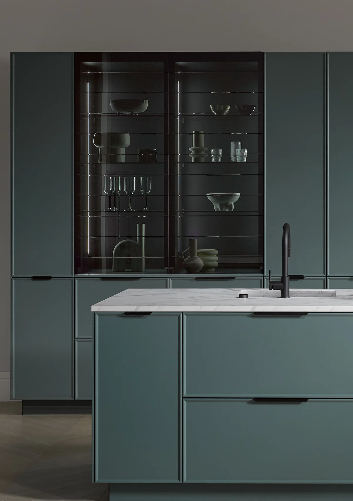 Kuchnia Häcker AV5075 Graugrün Kristallweiß